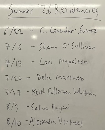 Summer 2026 Residencies