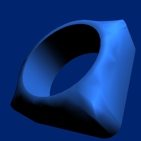 blue square with caldera