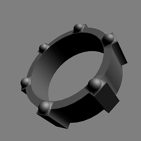gray hexagon with dots