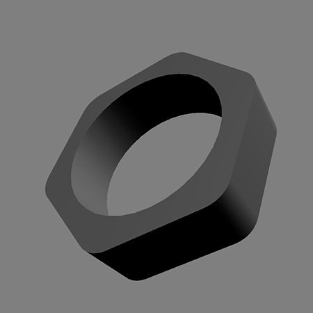 gray hexagon