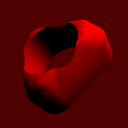 red triangle with caldera